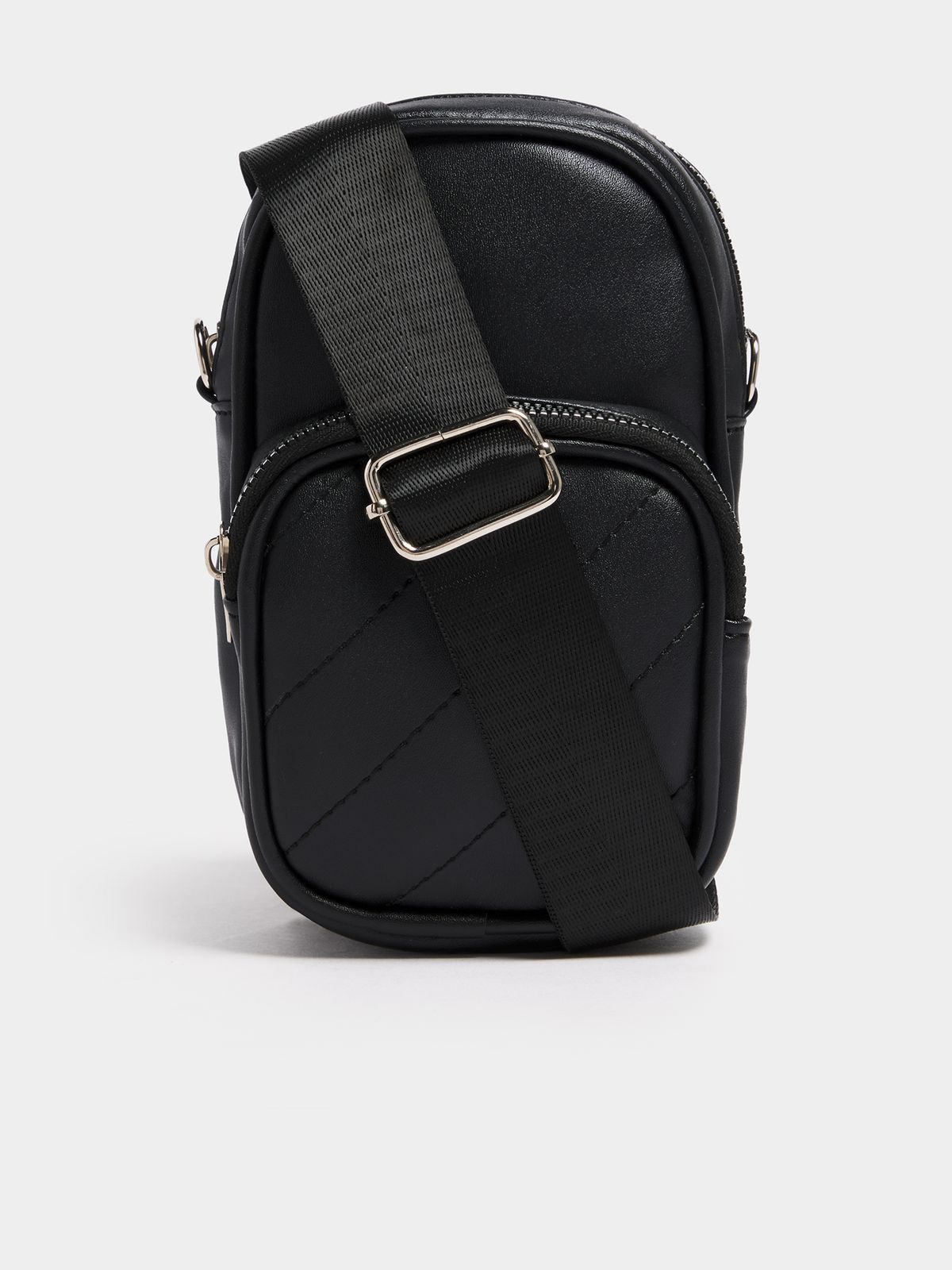 Exact Women's Black Cellphone Crossbody Bag