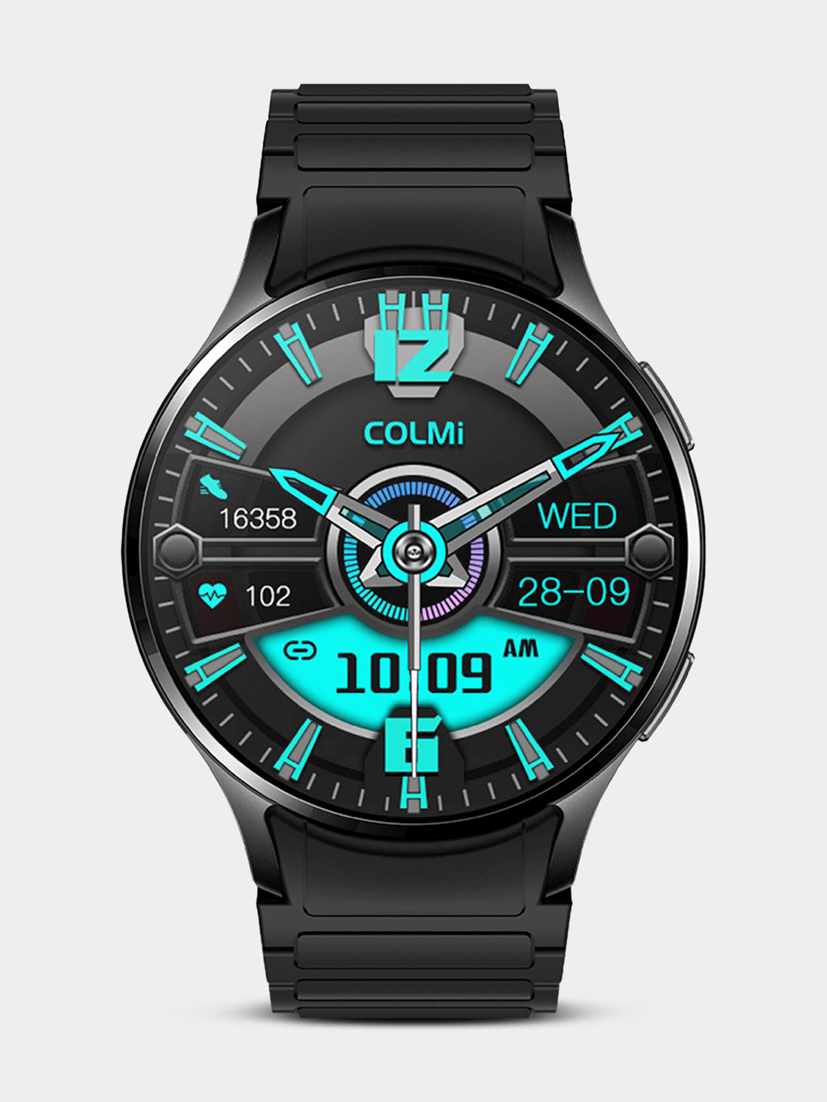 Colmi i28 Ultra Black Silicone Smart Watch