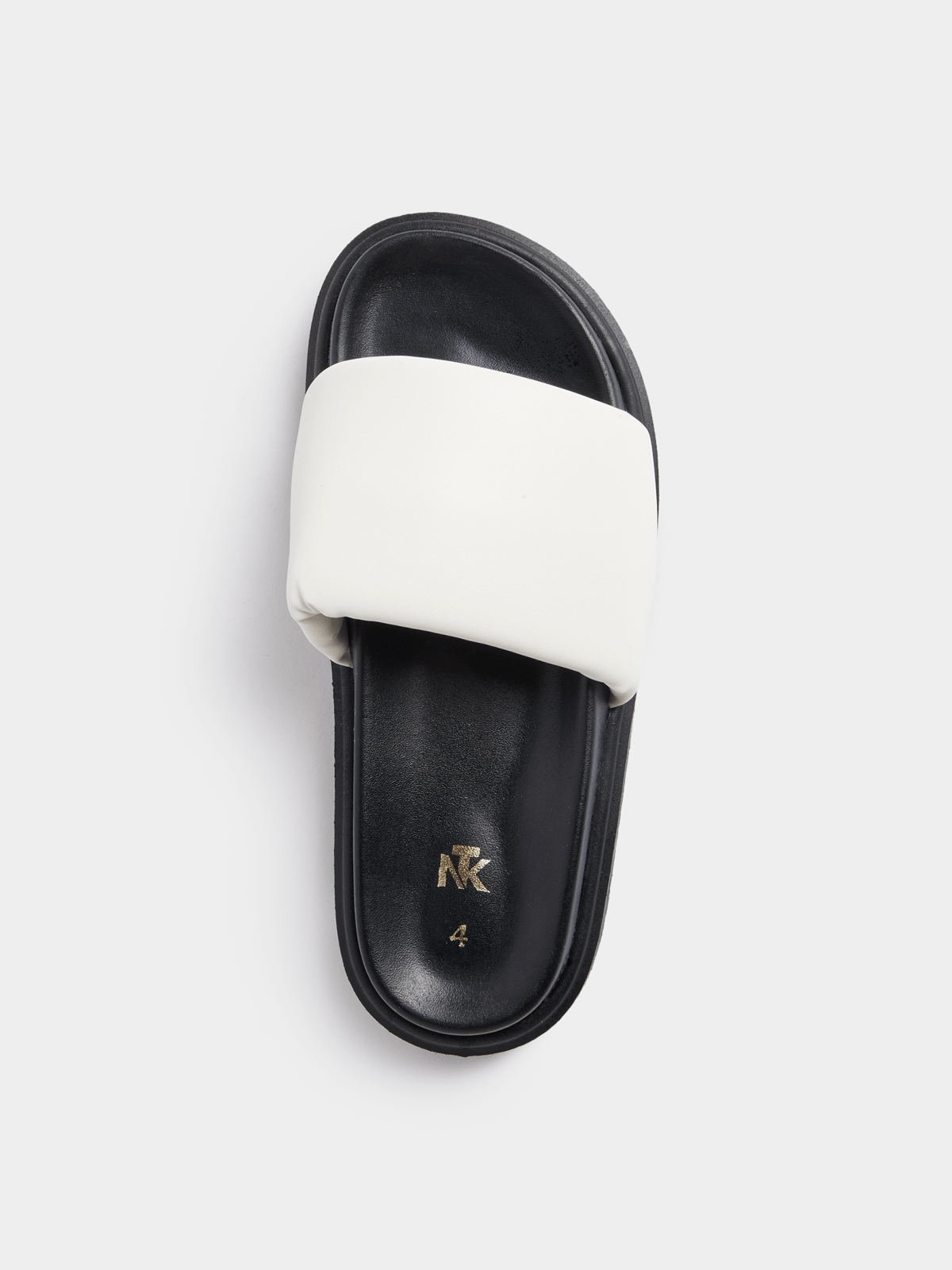 Jet Teen Girls White/Black Chunky Mule Sandals