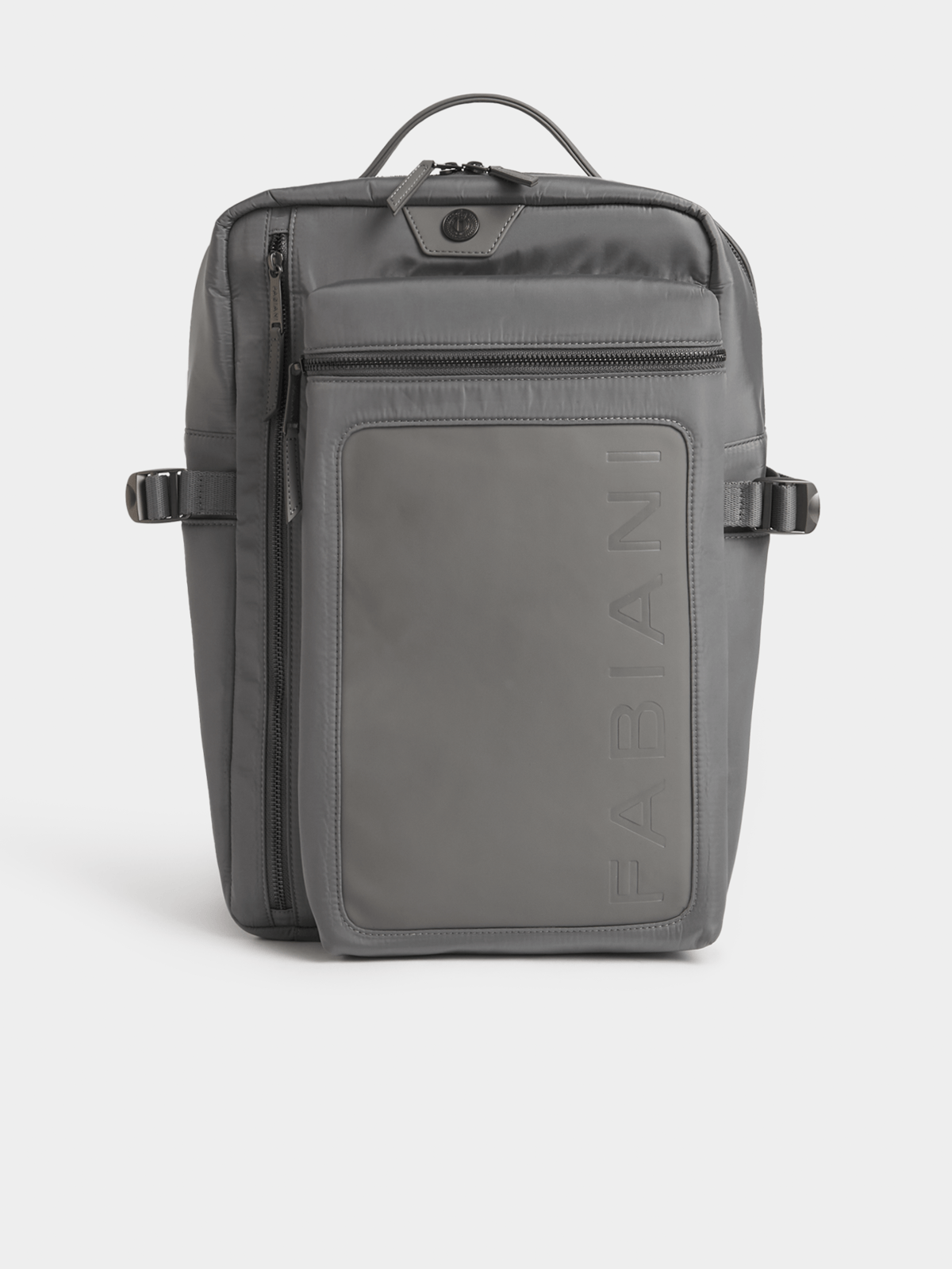 Fabiani Men's Charcoal Nylon Backpack