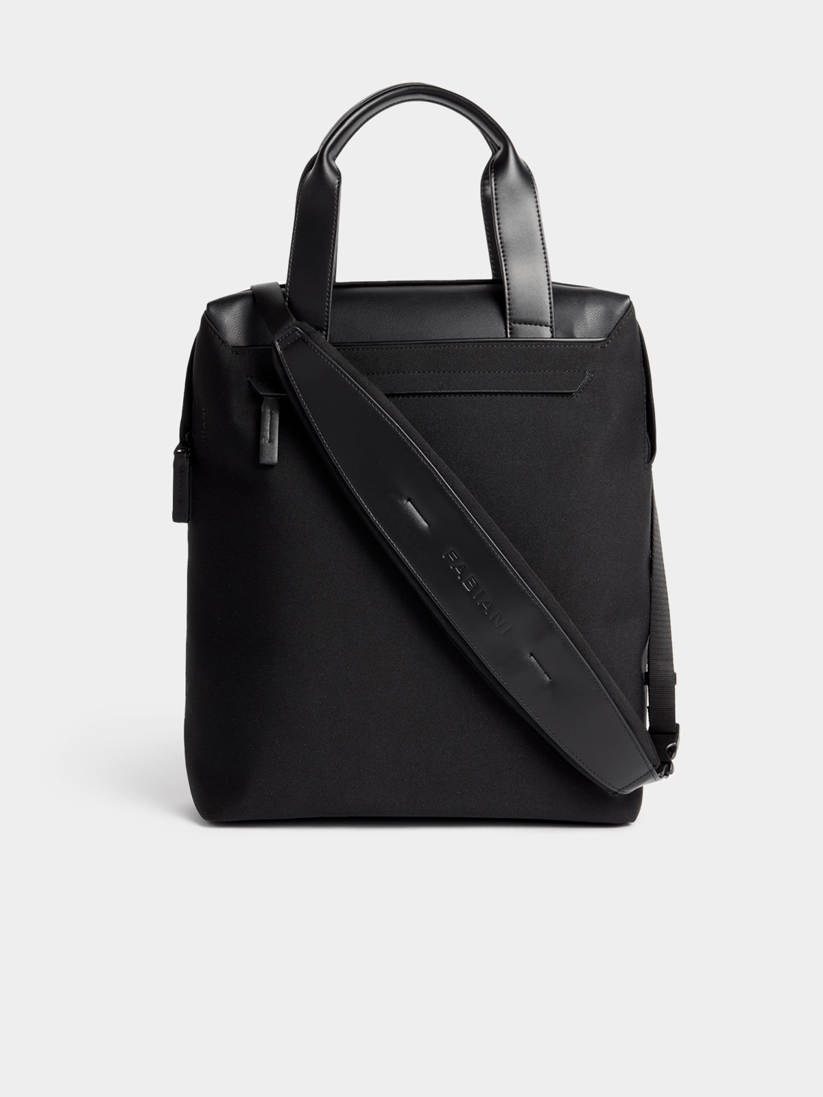Fabiani Men's Black Travel Messenger Laptop Bag