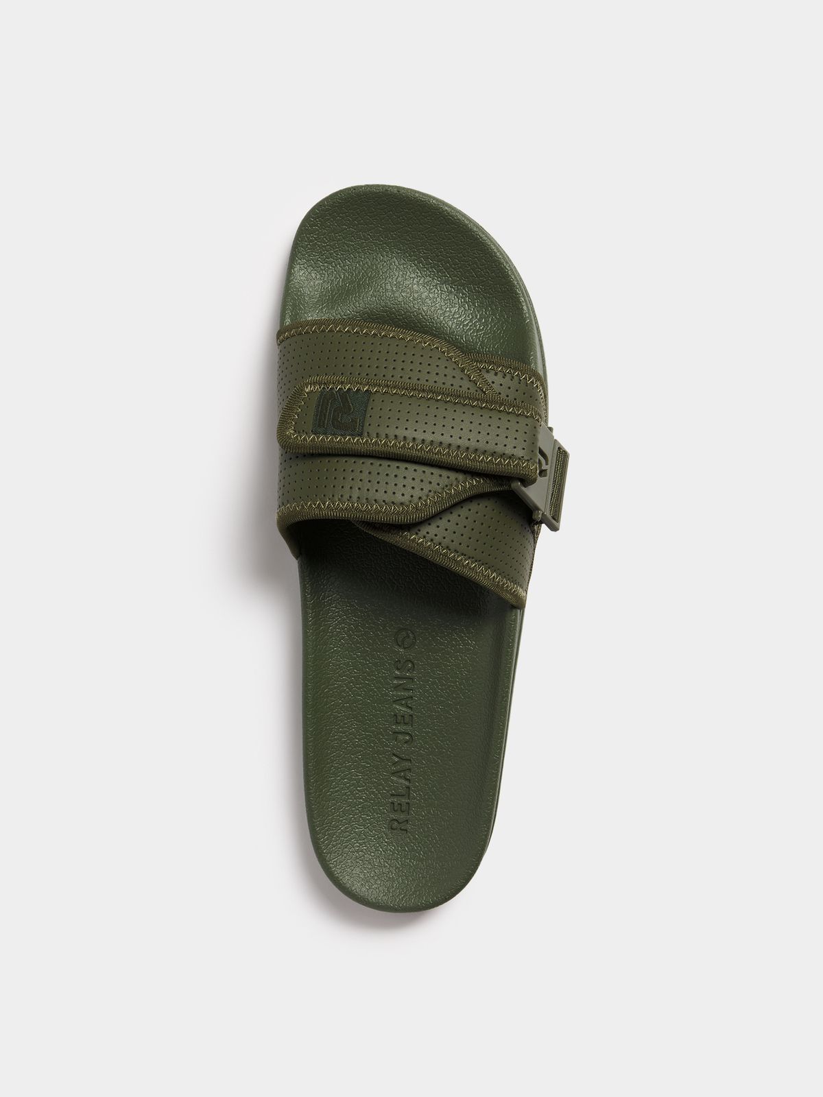 Relay Jeans Men's Green Strap Slides