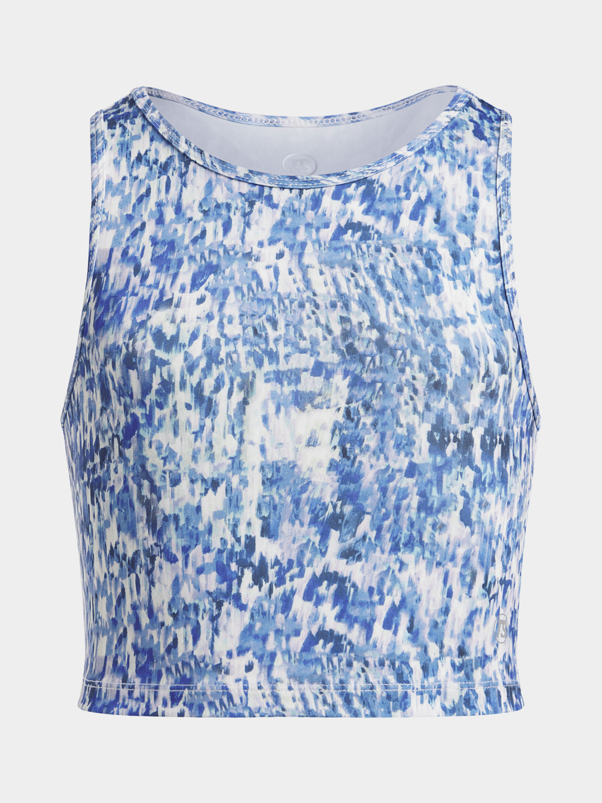 TS KB Girls Abstract Print Green/Lilac Crop Top