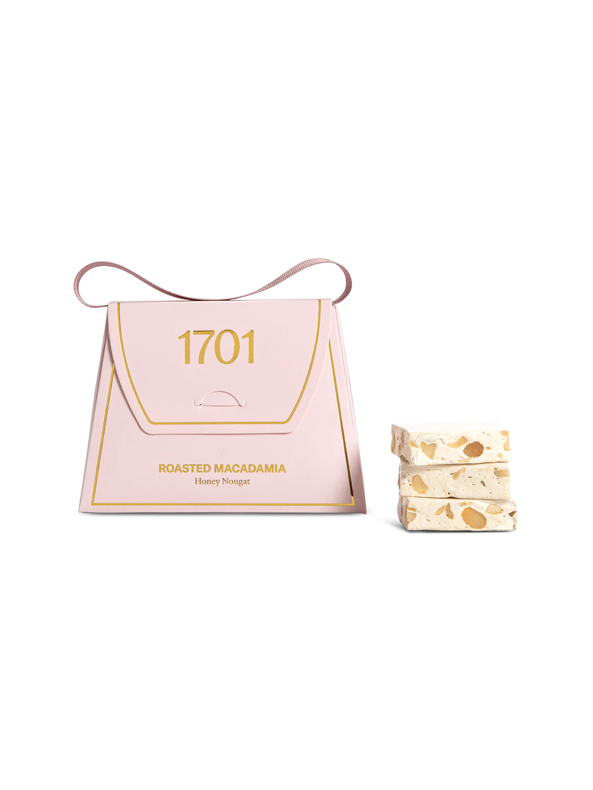 1701 Roasted Macadamia Nougat Handbag Pink 140g