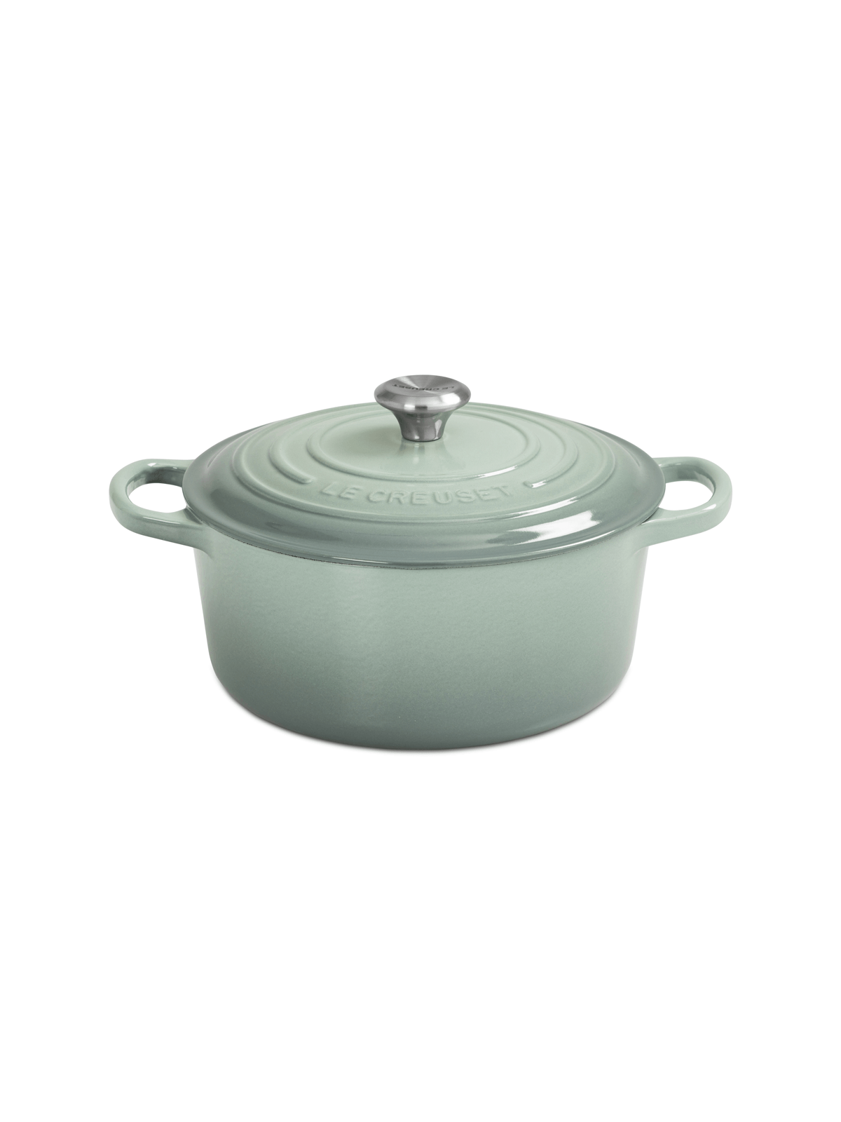 le creuset casserole round sea salt 22cm