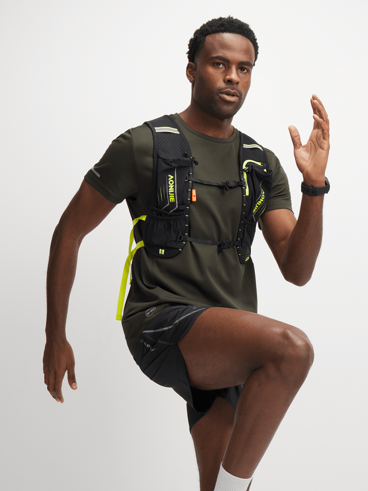 Aonijie Breeze Onesize Black/Lime Trail Run Vest