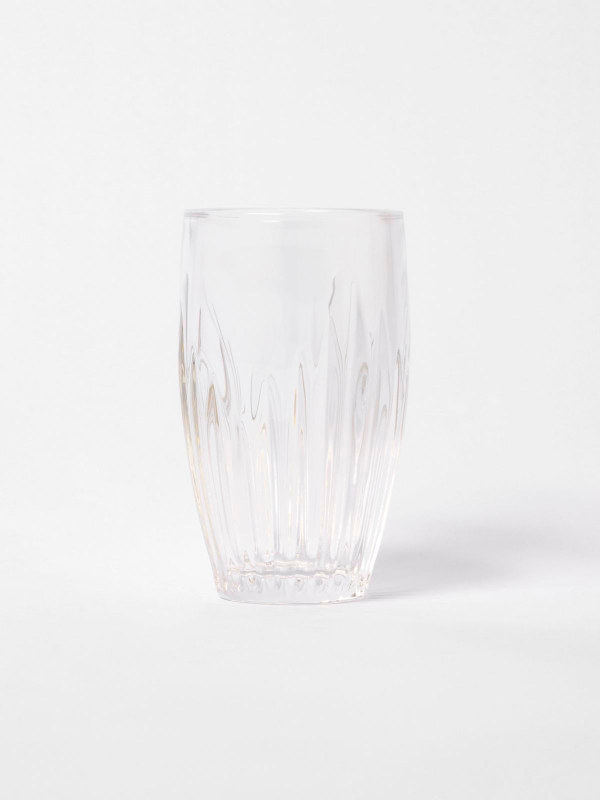 Clear Lined Glass Tumbler