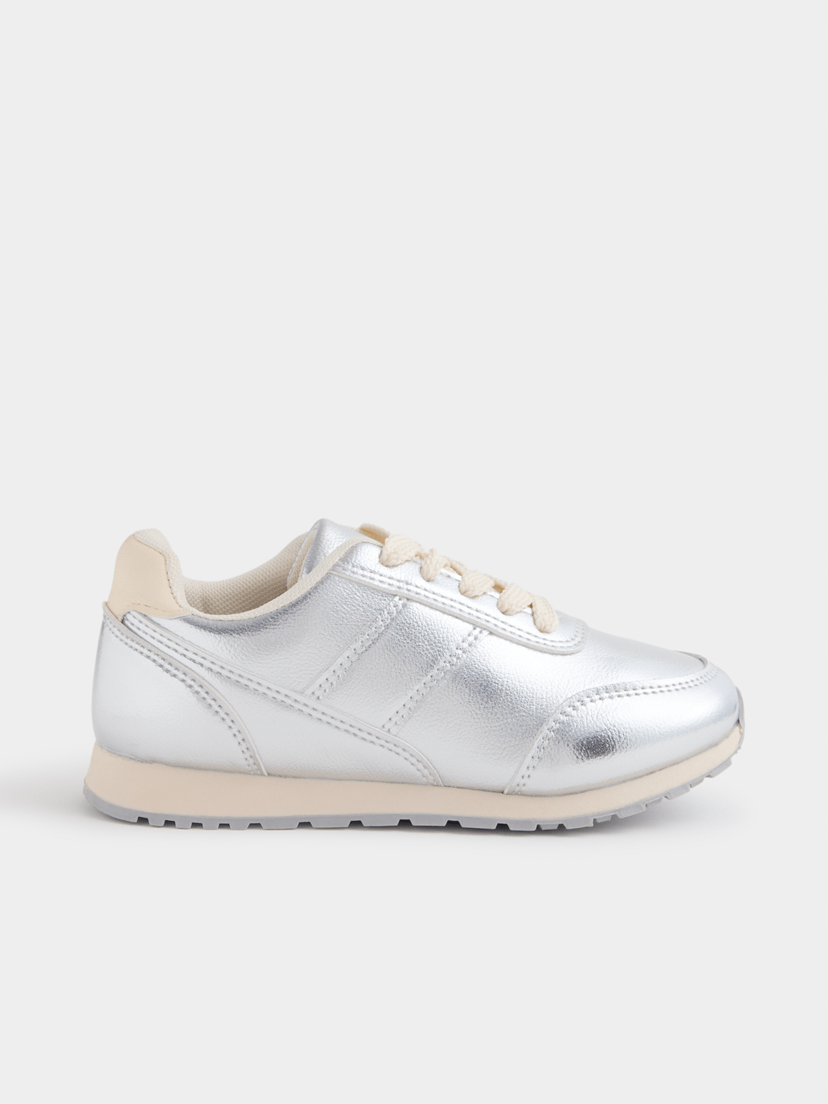 Exact Older Girl's Silver Sneakers