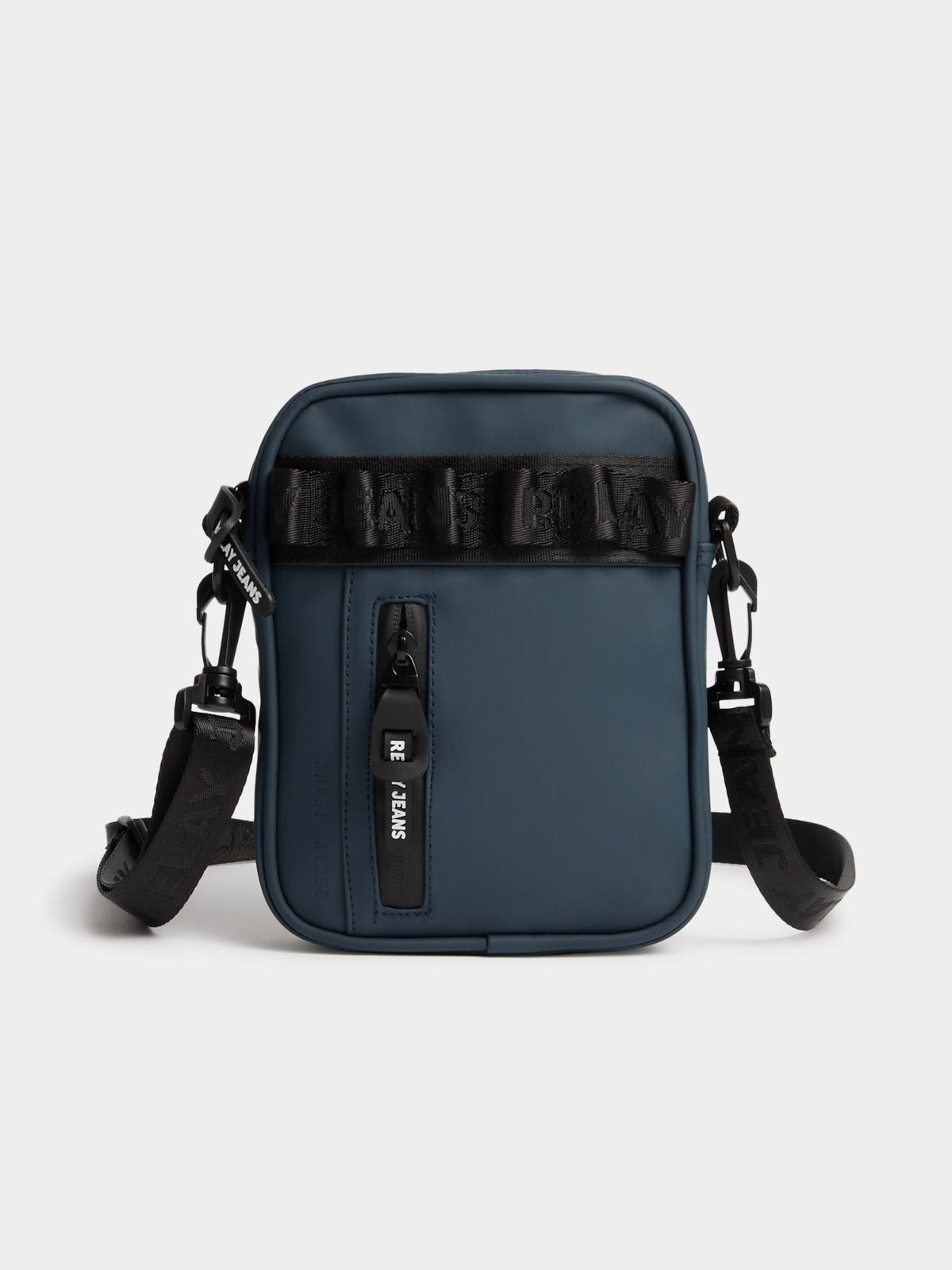 Relay Jeans Men's Utility Rubberized Navy Messenger Bag