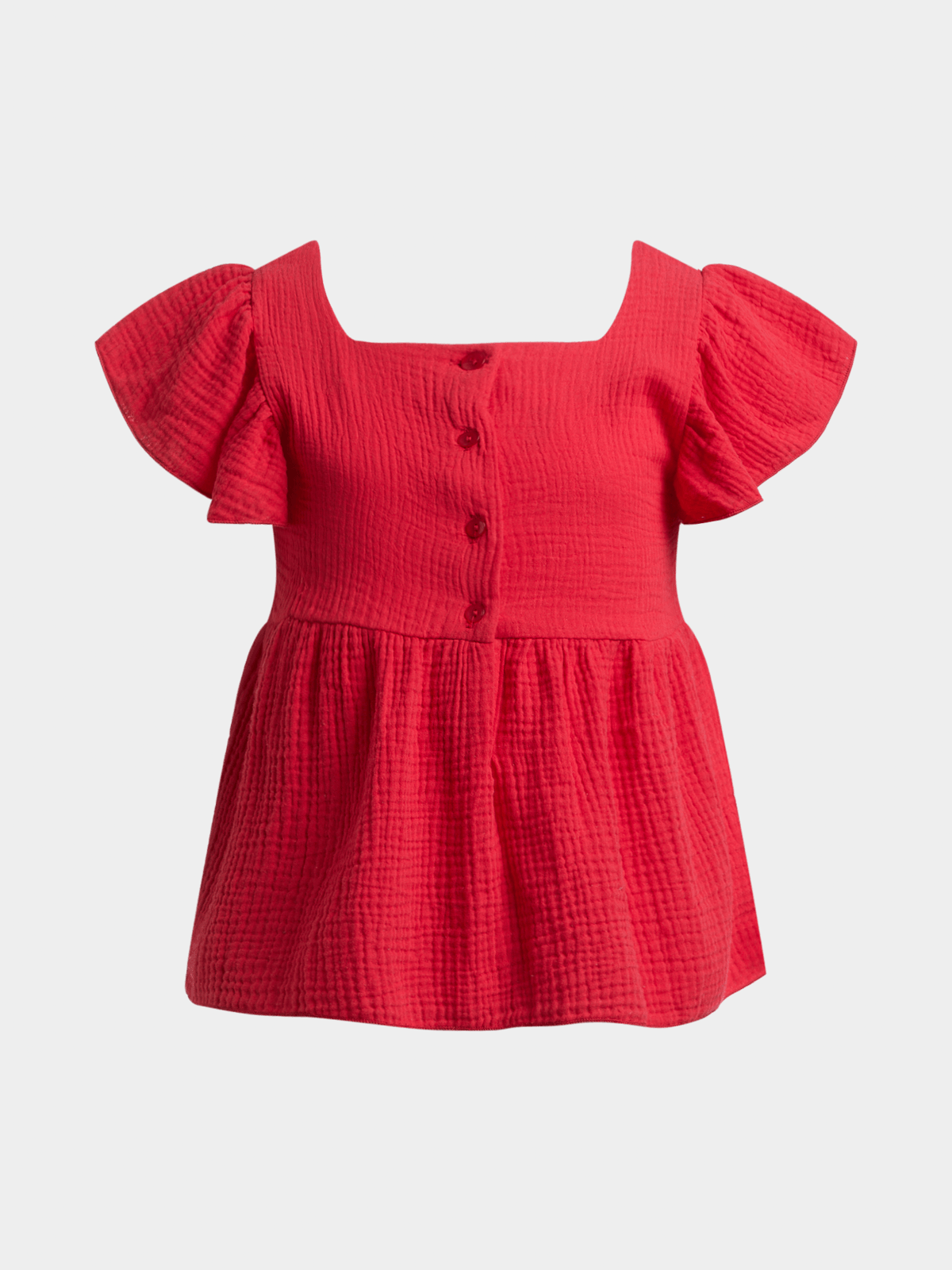 Jet Older Girls Red Frill Woven Top