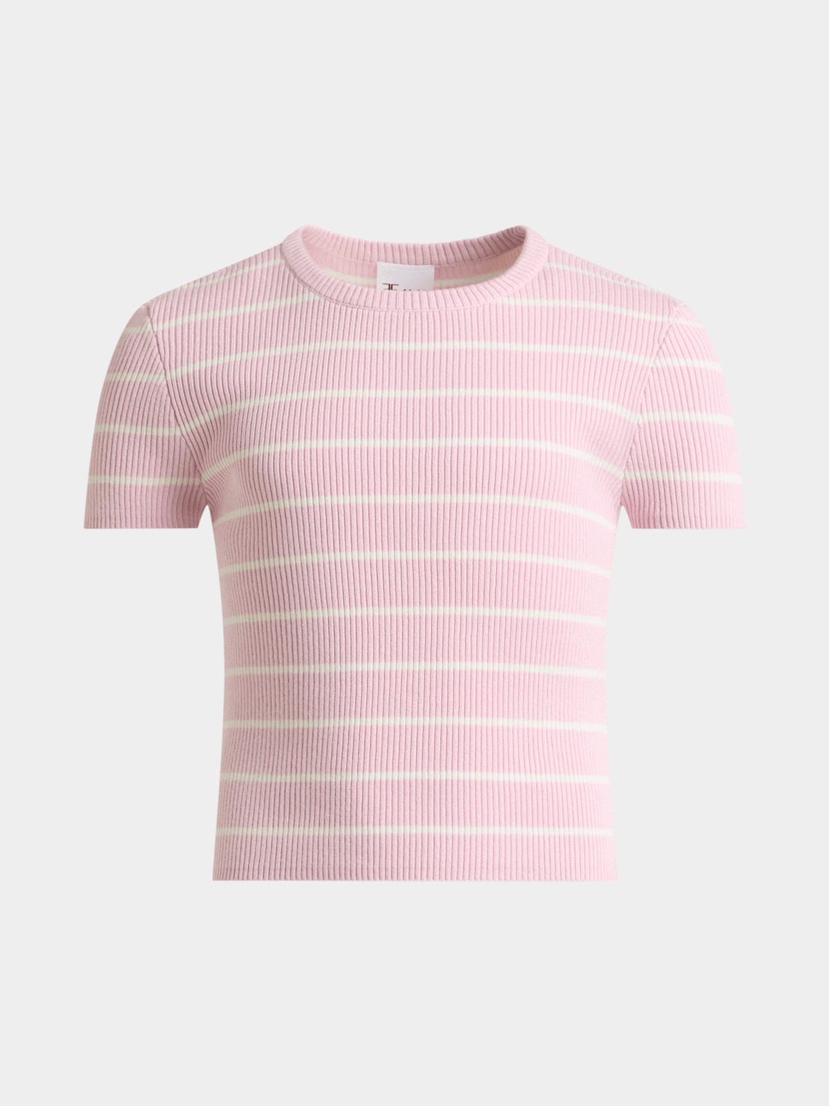 Girls Stripe Short Sleeve Knitwear Top