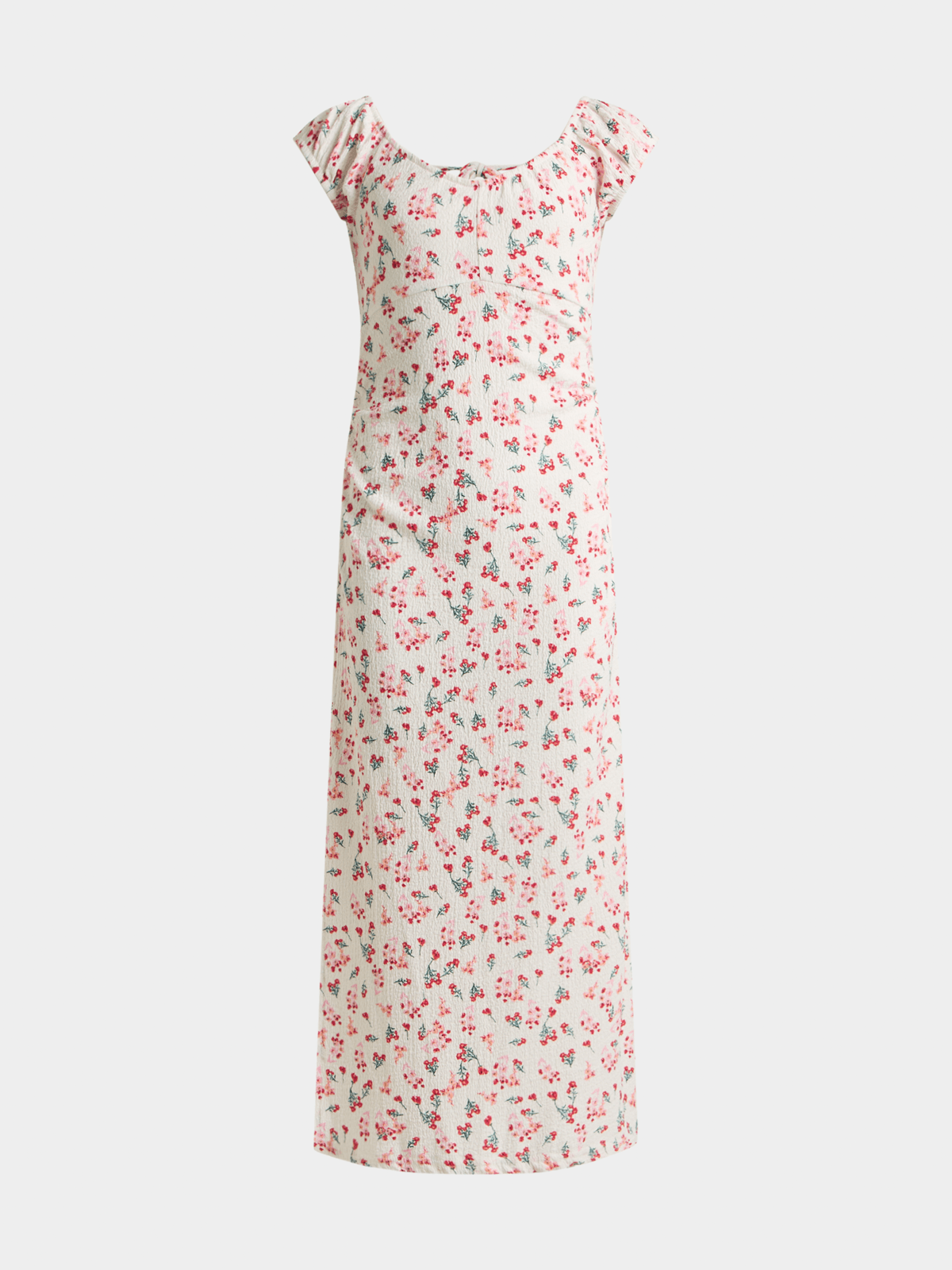 Jet Teen Girls Printed Textured Knit Midi Dress