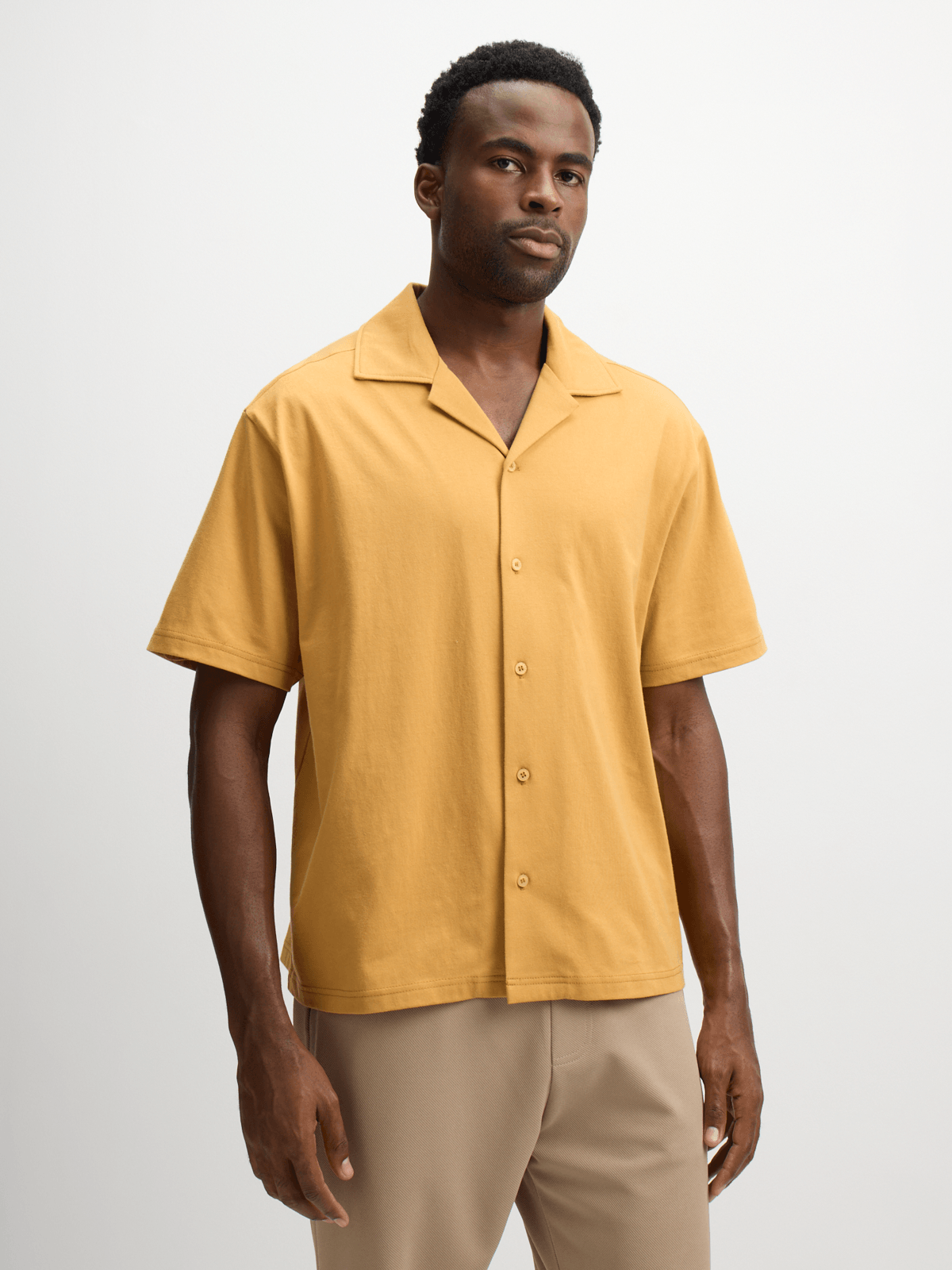 Exact Men's Yellow Knit Shirt