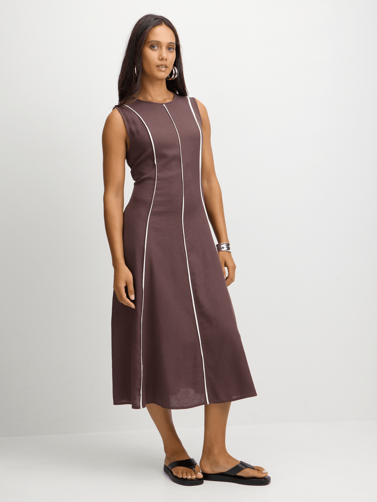 Exact Women's Brown Contrast Dress