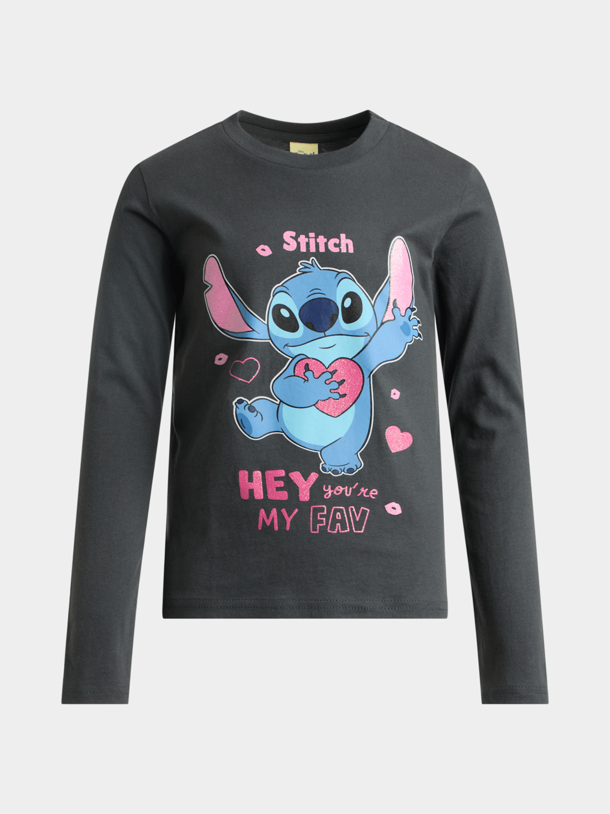 Jet Younger Girls Grey Stitch Long Sleeve Top