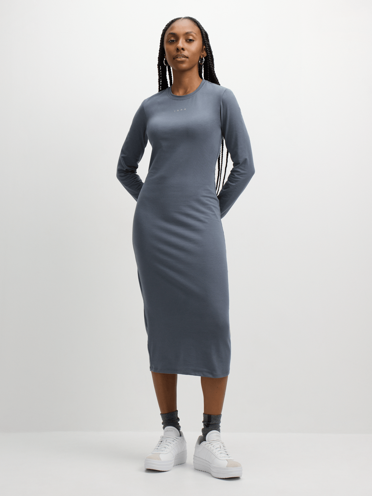 Women's APX Long Sleeve Grey Dress