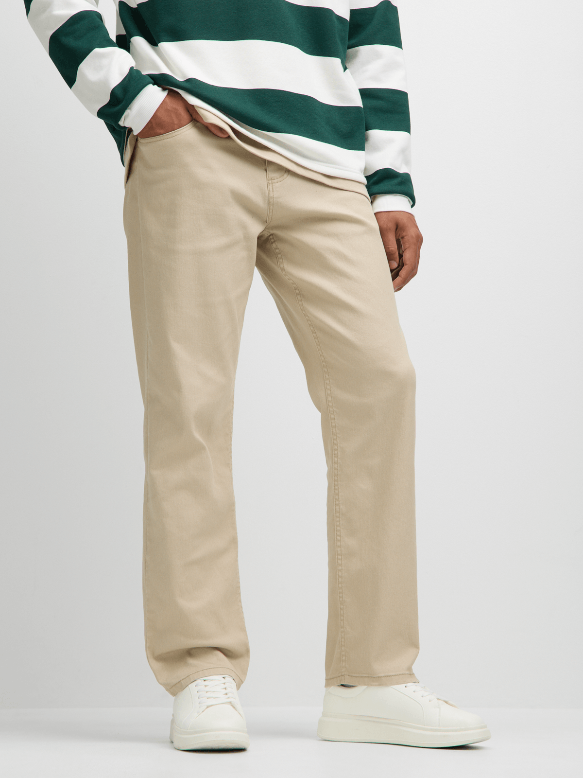 Exact Men's Natural Straight Leg Jeans