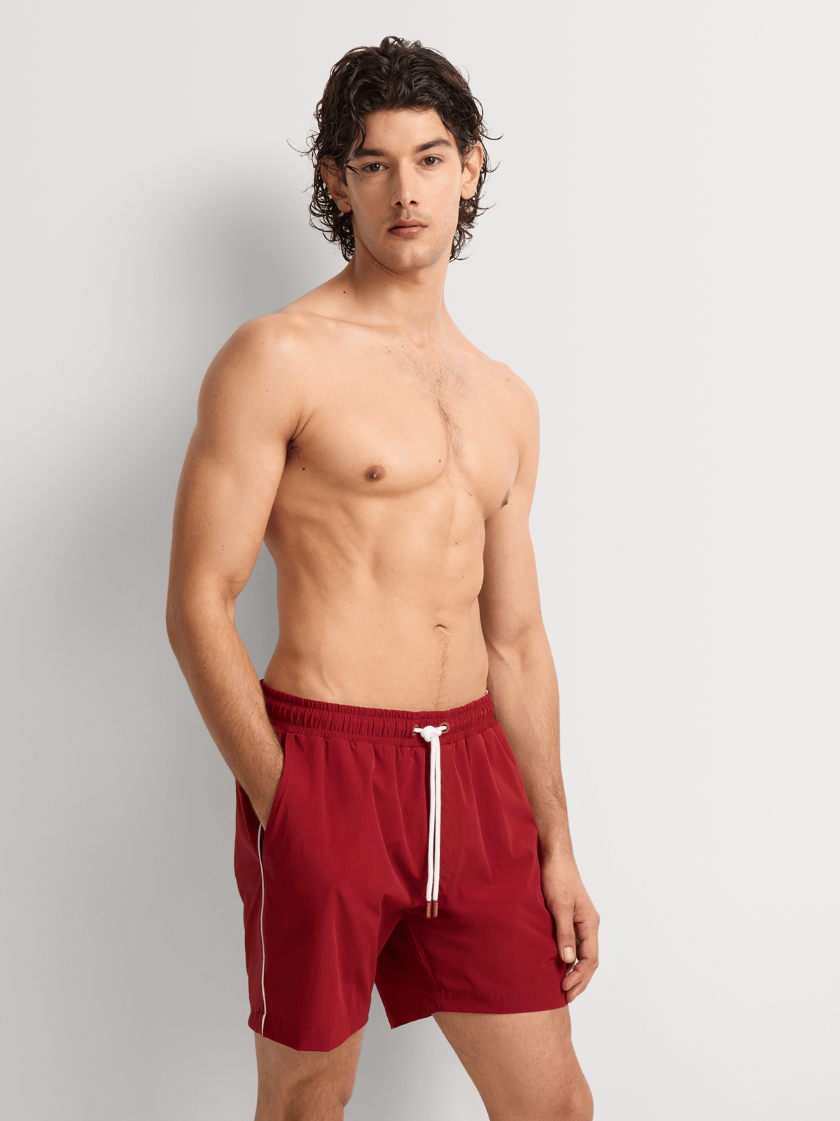 Fabiani Men's Red Swim Shorts