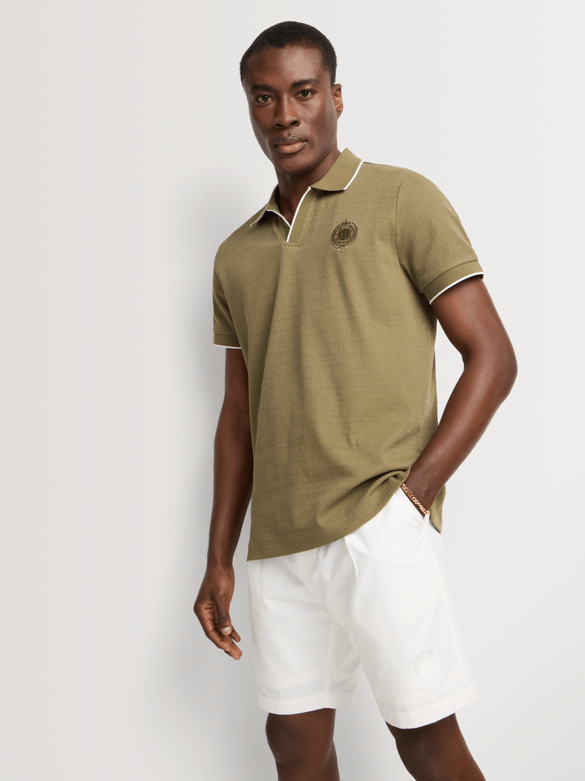 Fabiani Men's White Nylon Utility Shorts