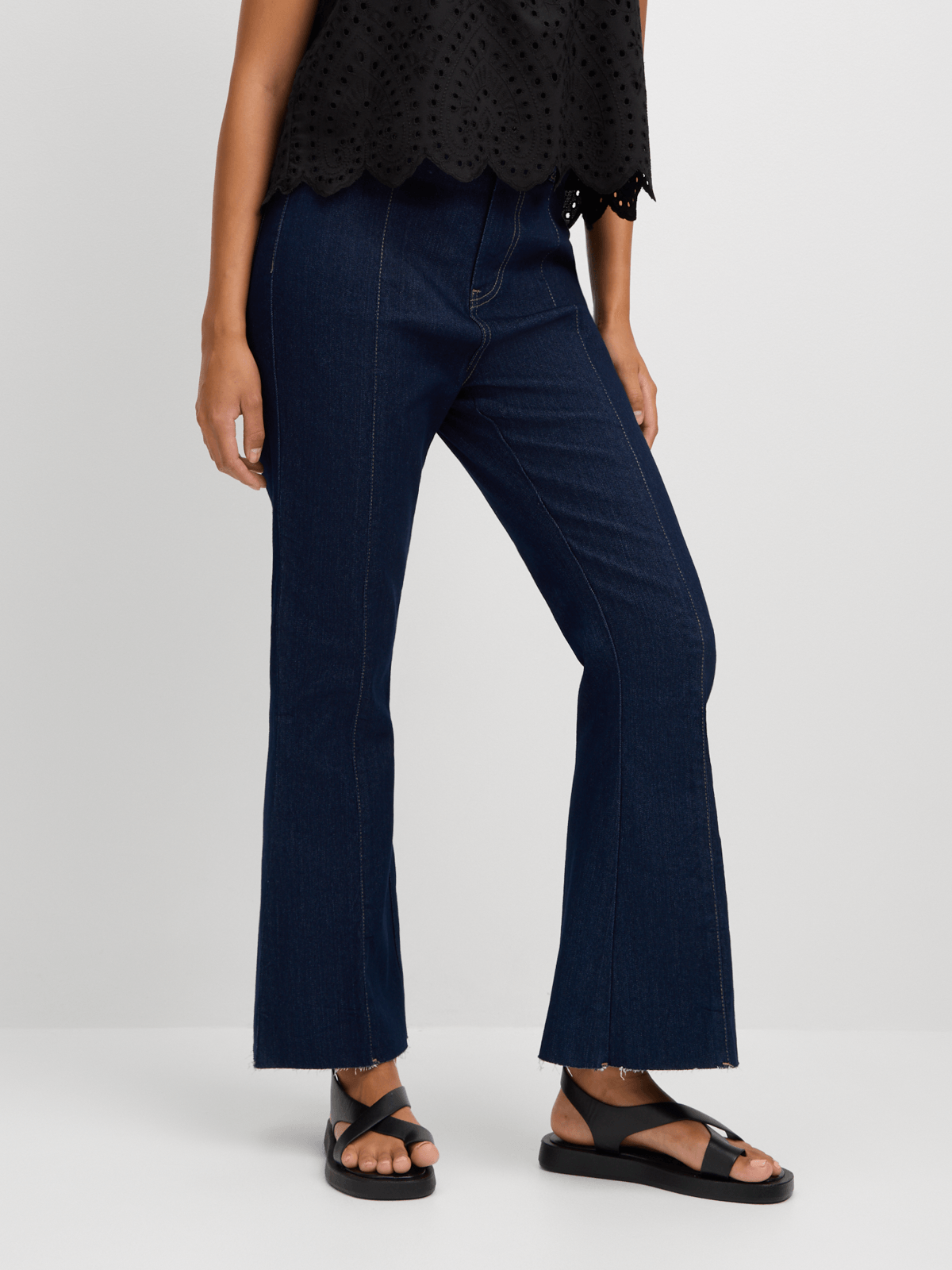 Exact Women's Dark Wash Flare-Leg Jeans