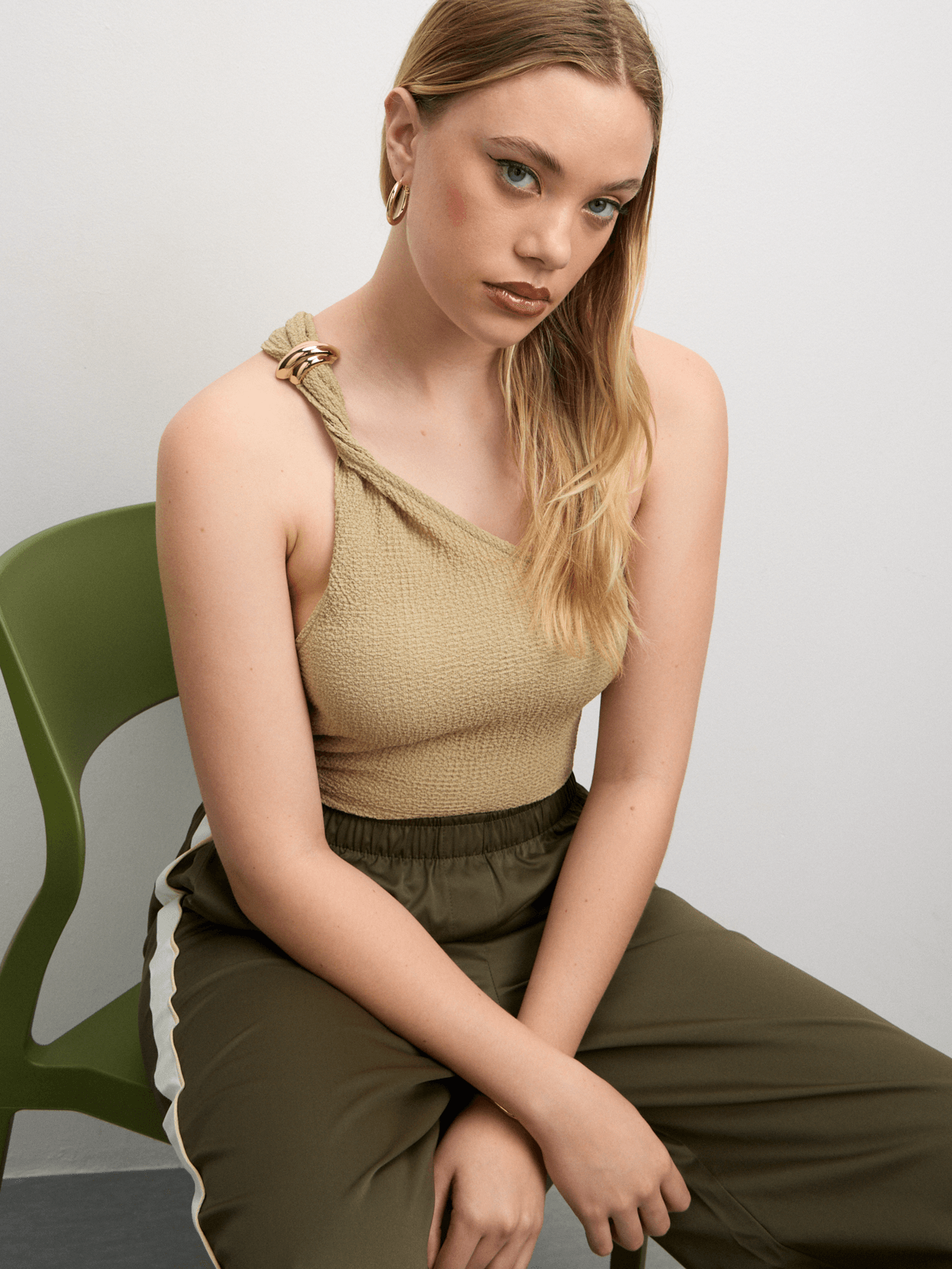 The FIX Women's Green Knit Top