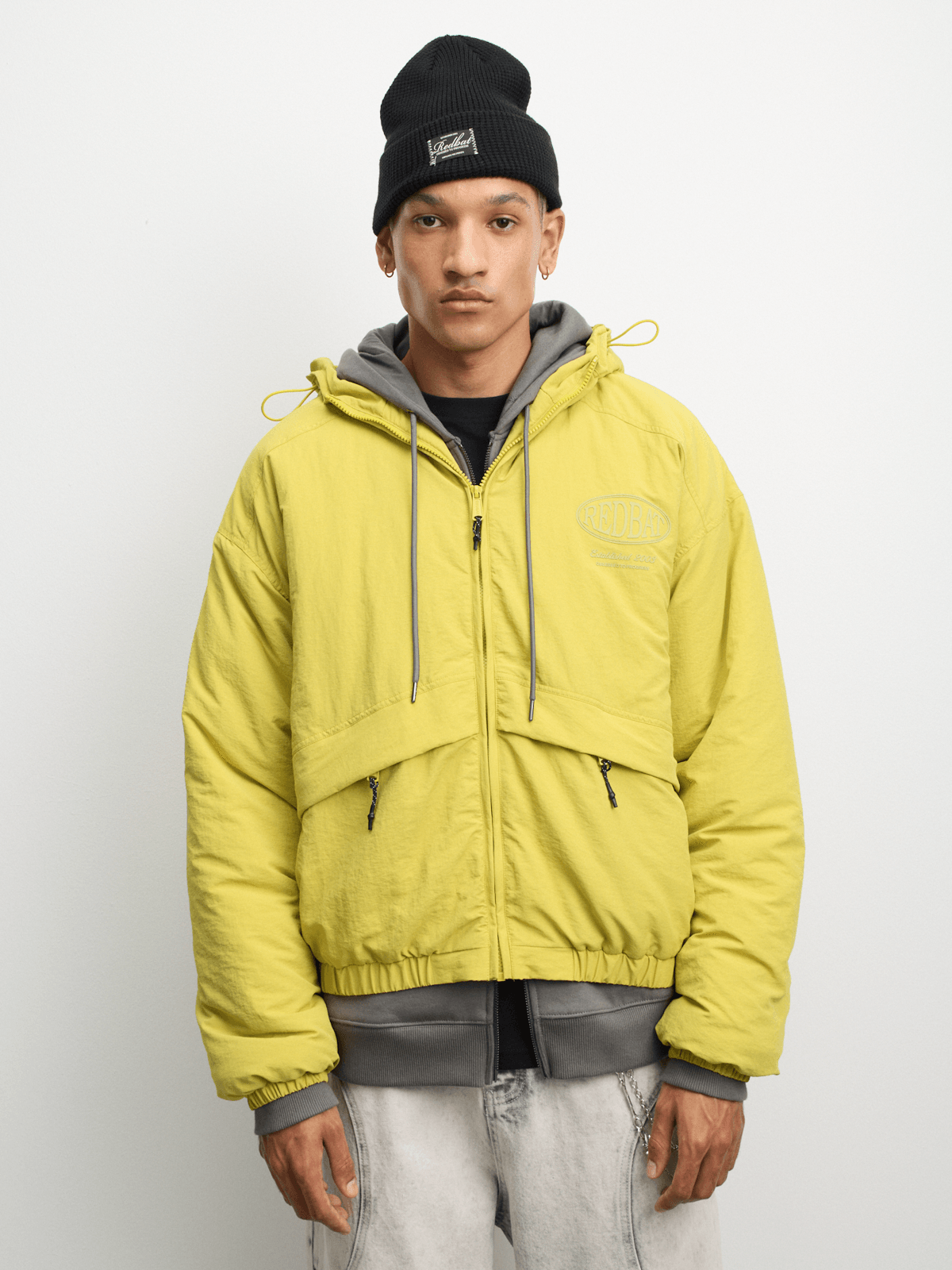 Redbat Men's Padded Green Windbreaker Jacket