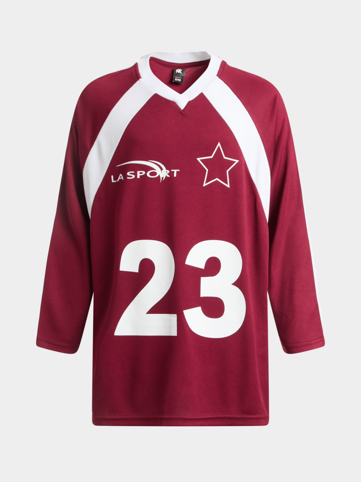 Jet Teen Girls Burgundy Long Sleeve Birdseye Top