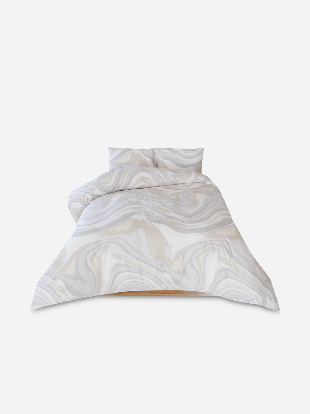 Volpes Swirl 200TC Natural Duvet Cover Set
