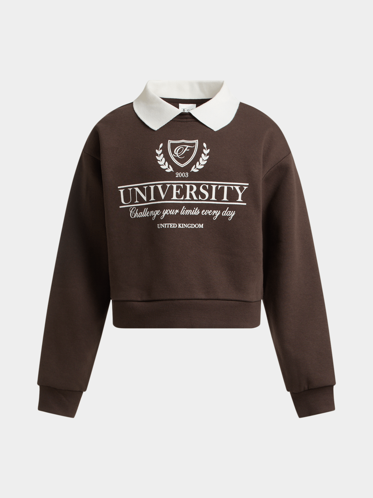Girls Collar Embroidered Track Top