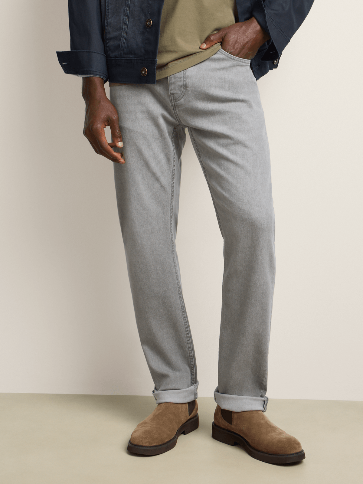 Fabiani Men's Grey Slim Denim Jeans