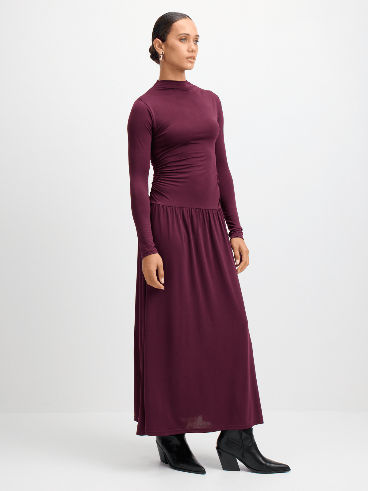 Exact Women's Purple Drop Waist Dress