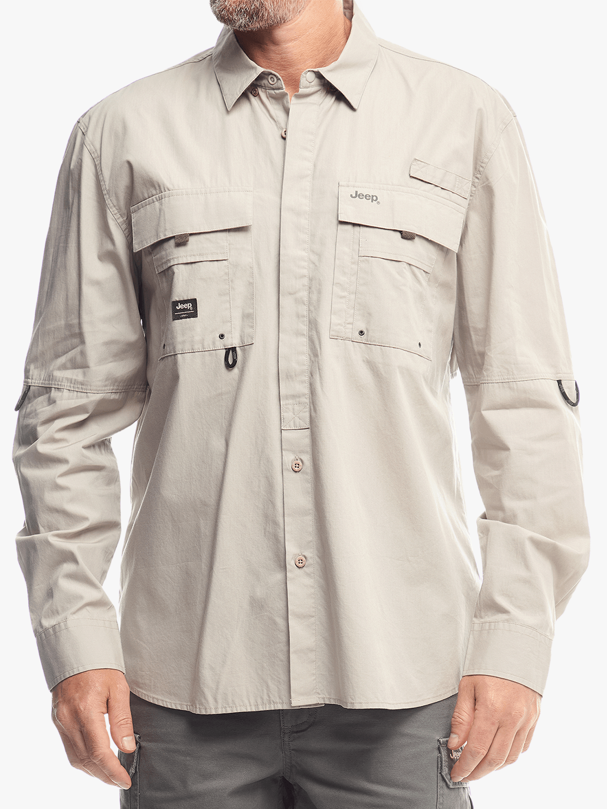 Men's Jeep Khaki Tackle Shirt