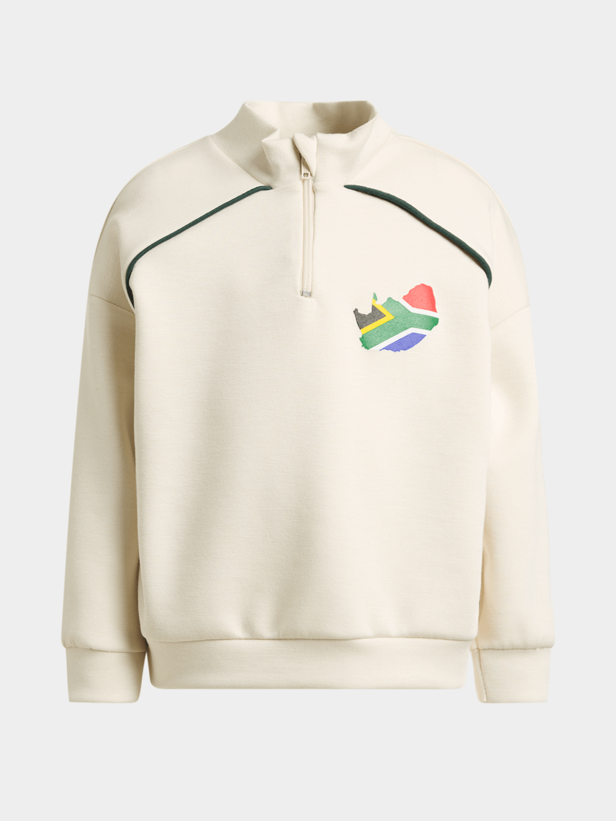 Jet Older Girls Cream Piping Quarter Zip Luxe Top