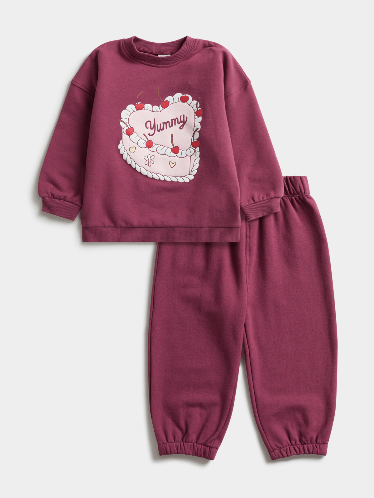 Cotton On Baby Burgundy Riley Sweater & Trackpants Set