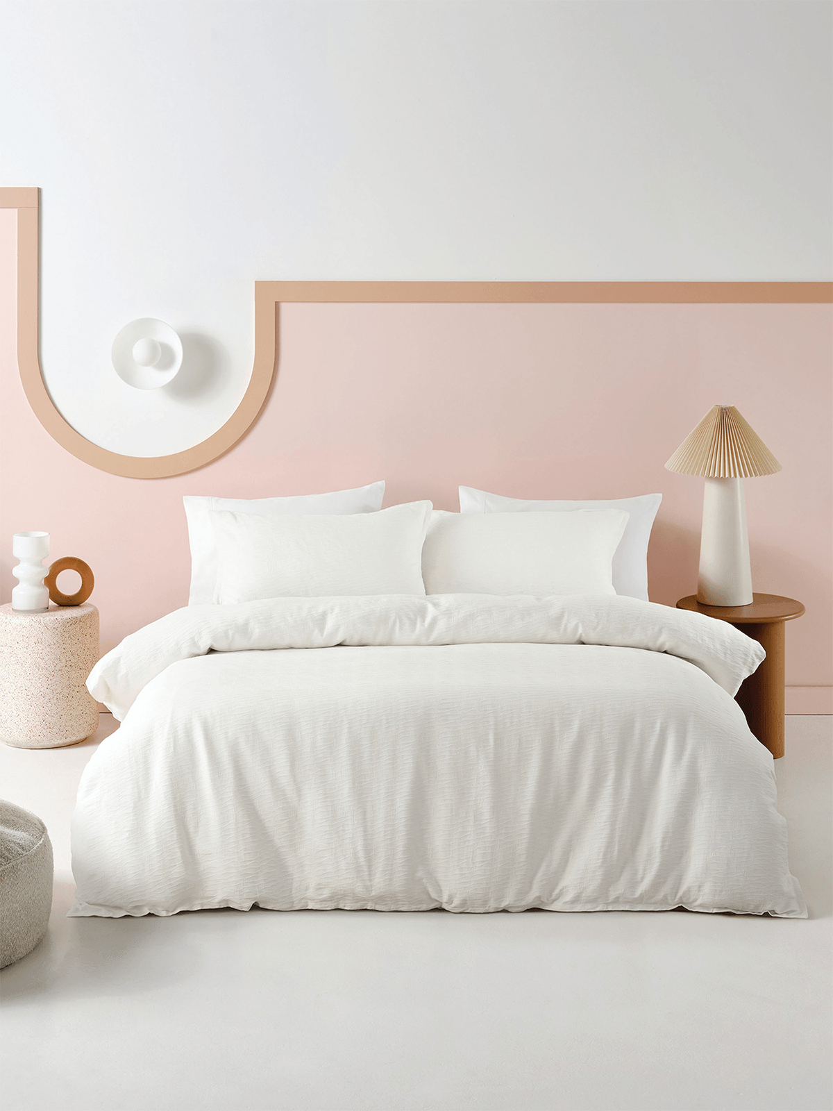 Linen House Monroe Duvet Cover Set White