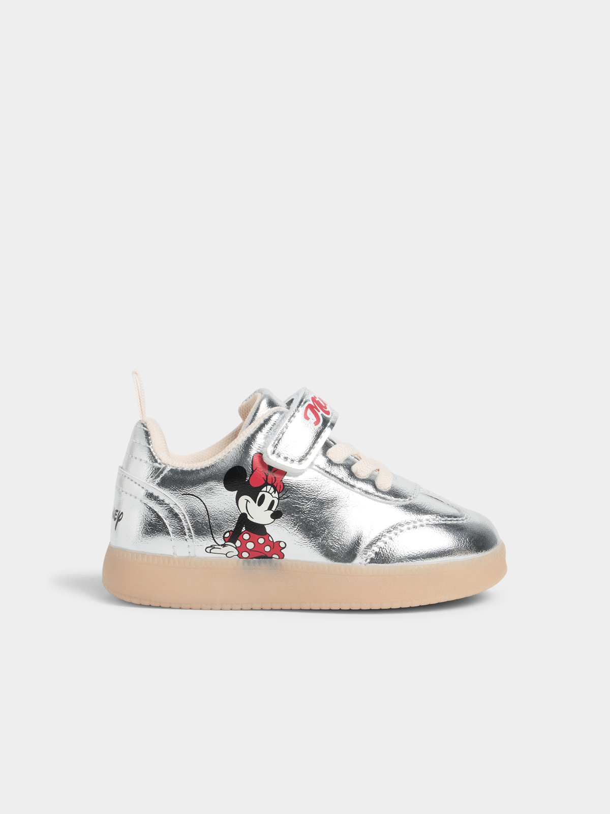 Jet Younger Girls Silver Minnie Retro Sneakers