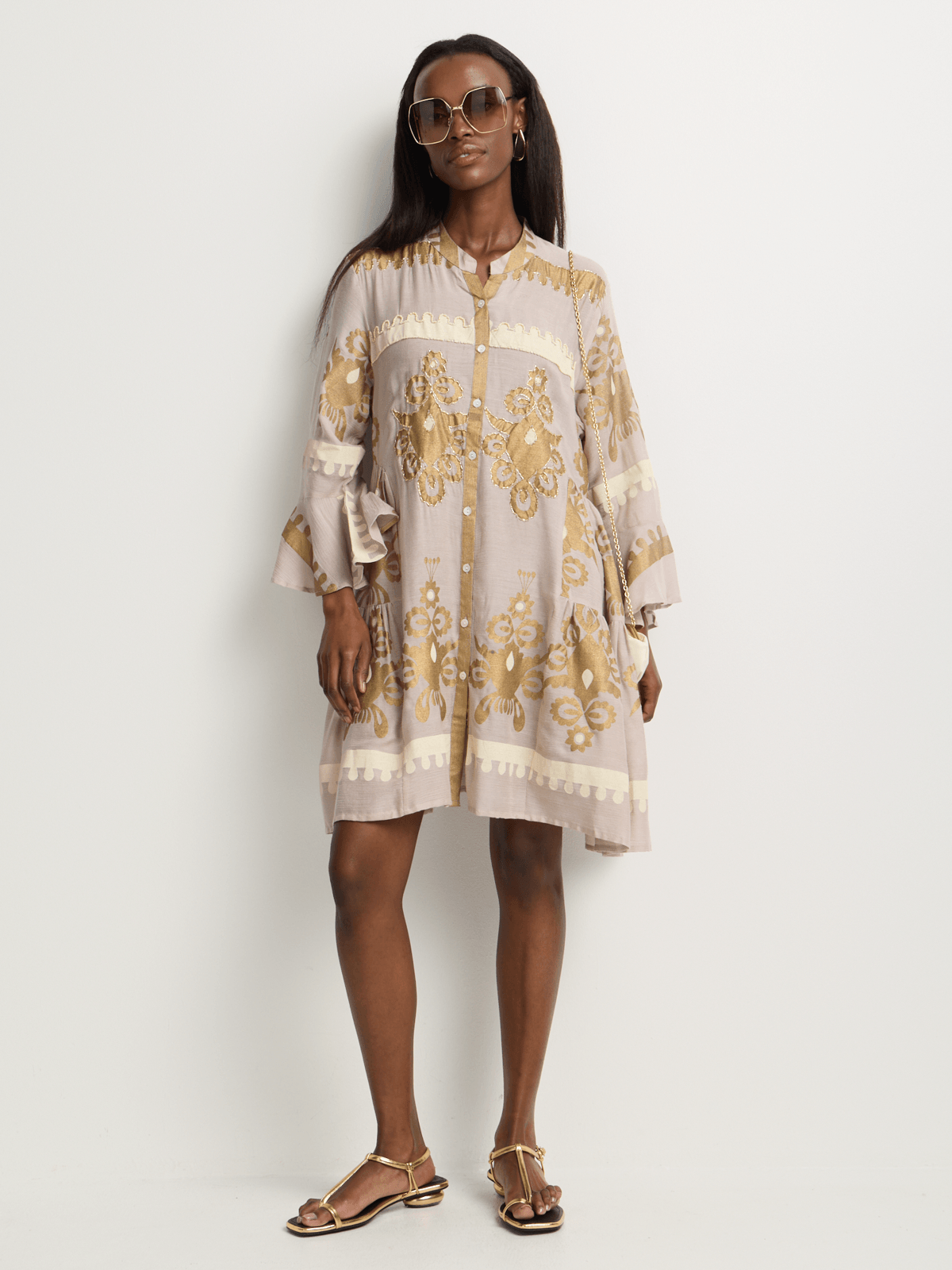 Women's Stella Morgan Beige Embellished Dress