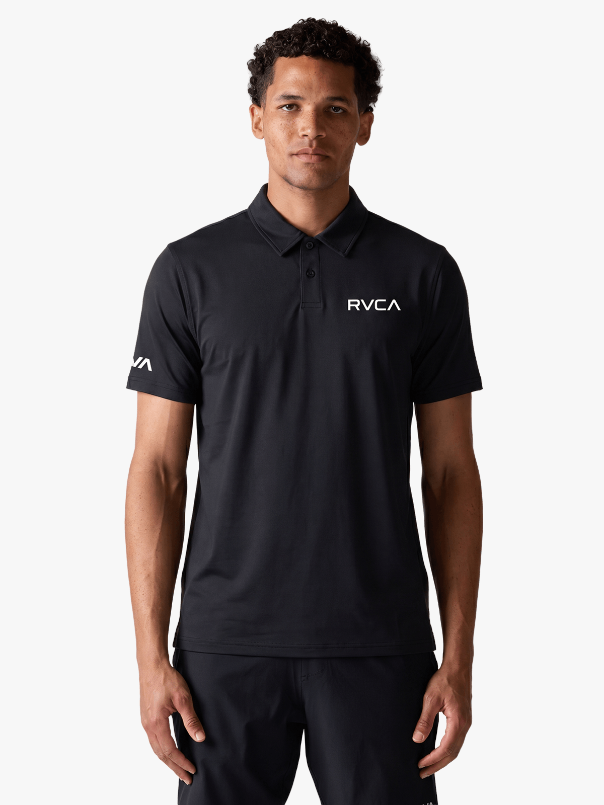 Men's RVCA Black Polo Shirt