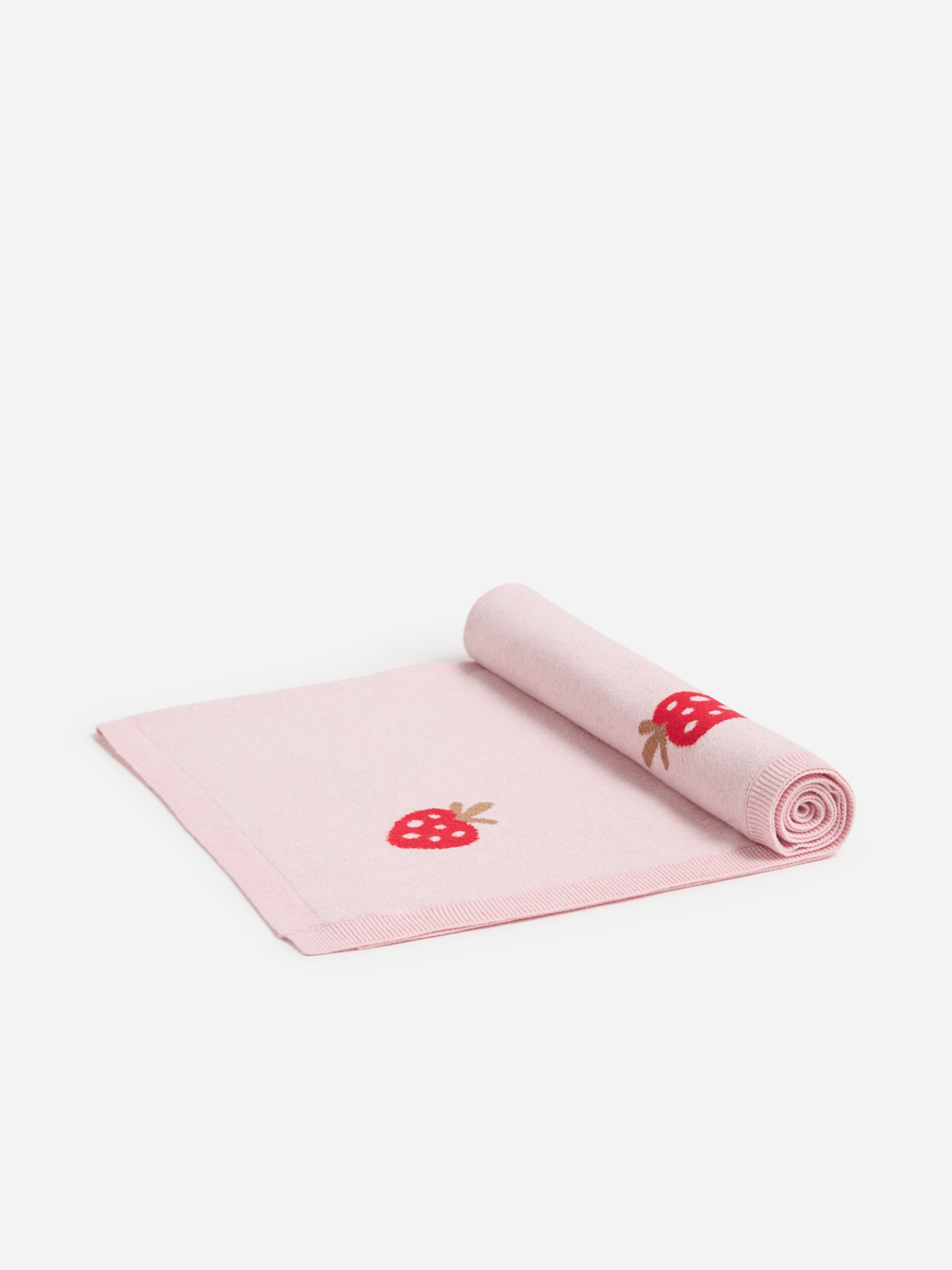 Cotton On Baby Pink Organic Knit Blanket