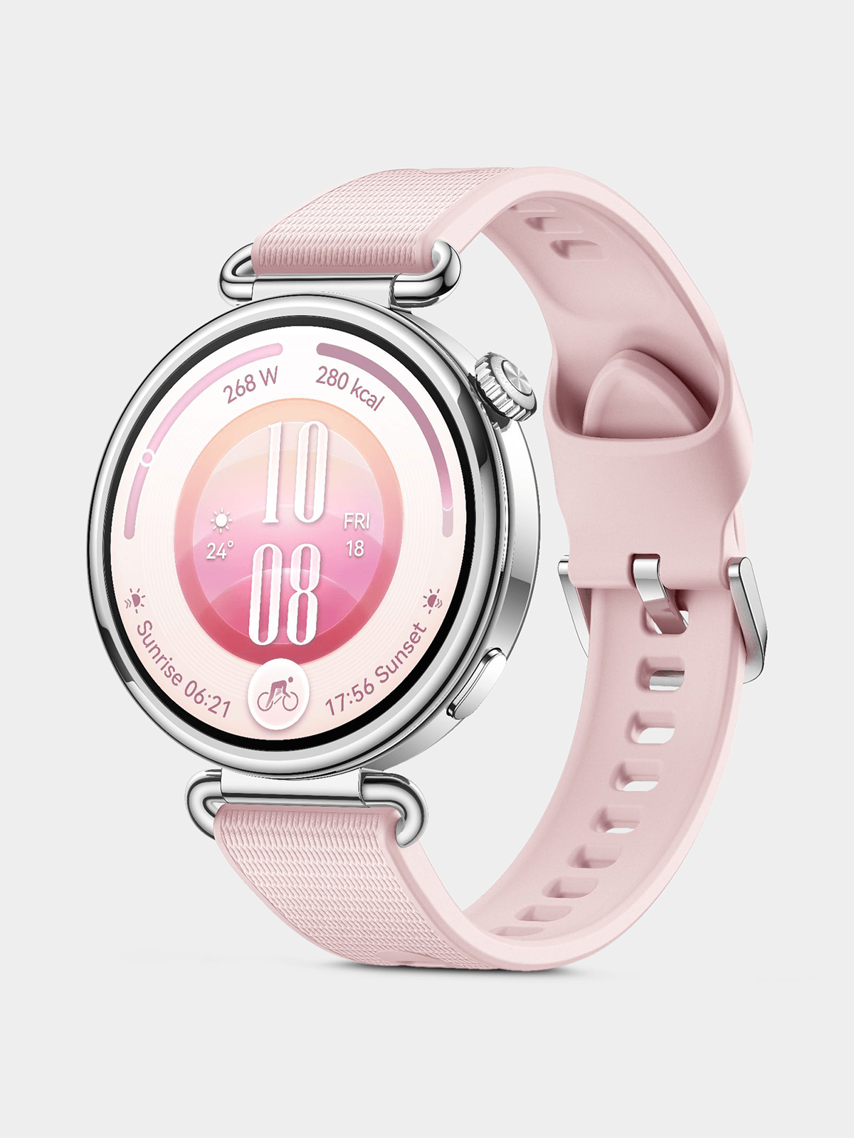 Huawei GT 7 41mm Pink Smartwatch + Free Earbuds Bundle
